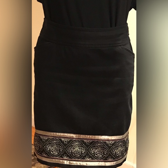 Geoffrey Beene Black Mini Skirt With small Pockets Size 2 - Picture 1 of 12